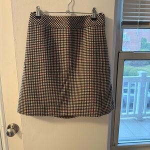 J. Crew Houndstooth A-Line Skirt